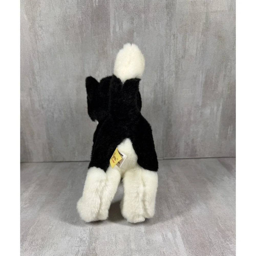 Aurora Miyoni Tuxedo Cat Plush Stuffed Animal Black White Realistic 10 Inch